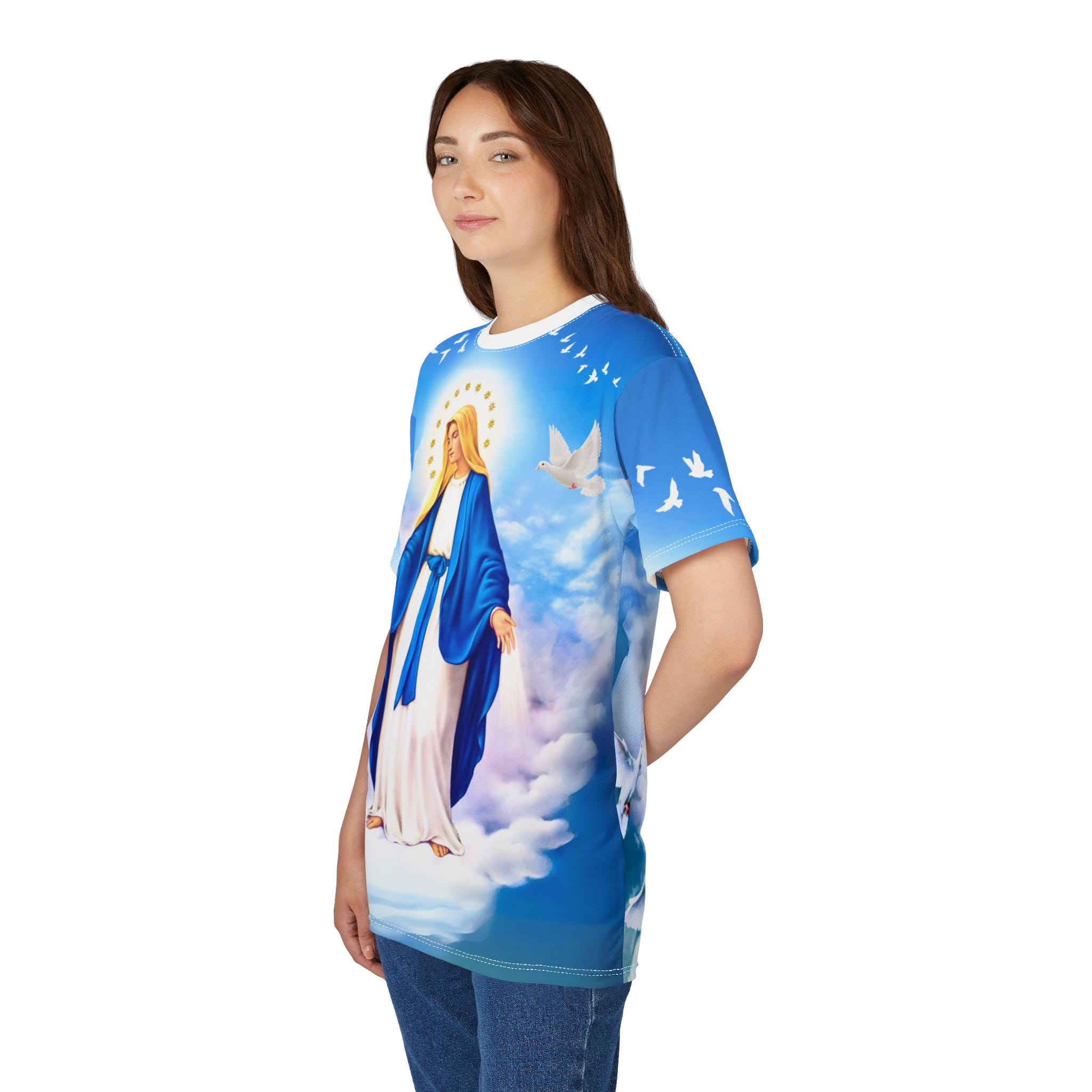 Virgin Mary T-shirt Our Lady of Grace Tshirt Saint Mary Church