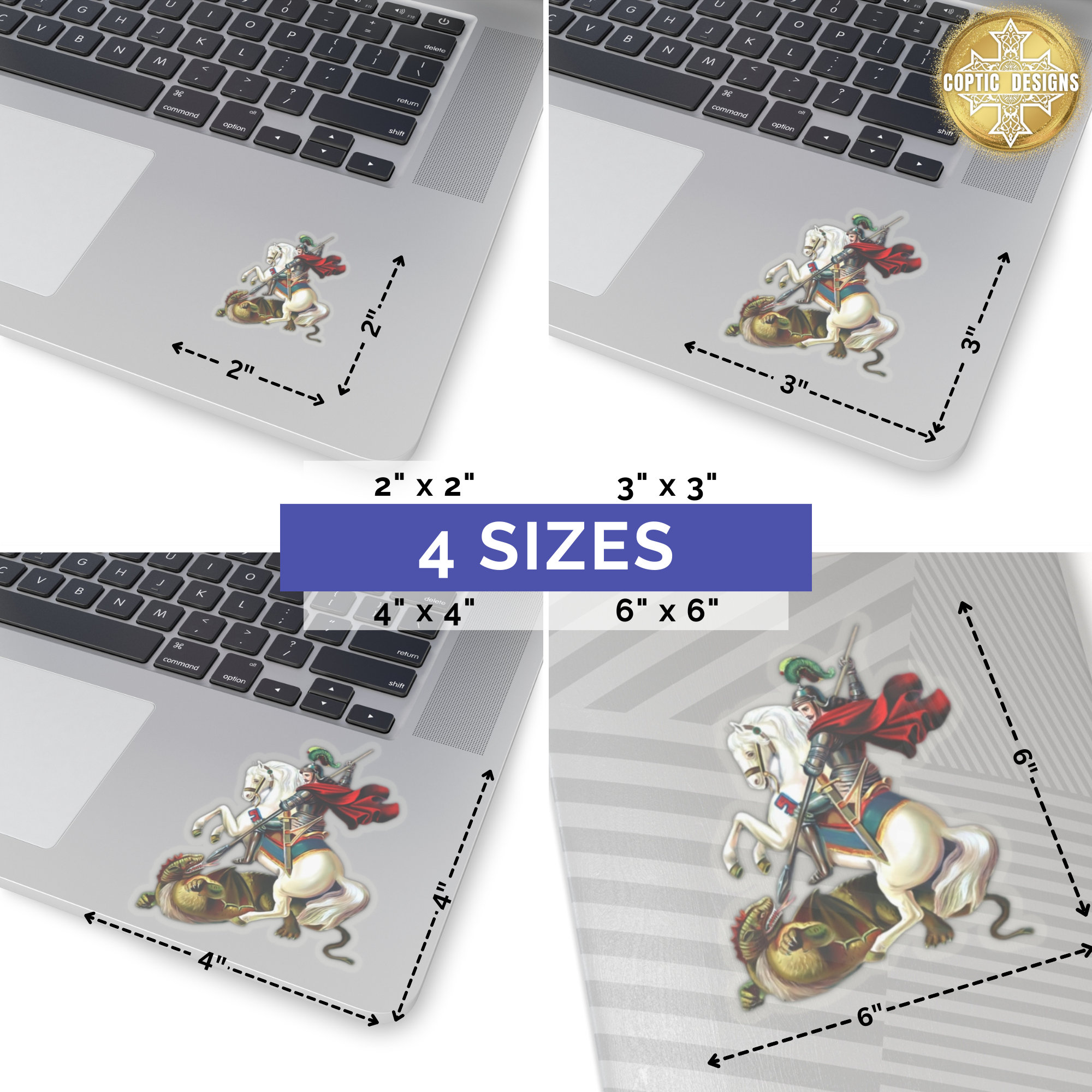 Saint George Sticker Coptic Orthodox Saint Sticker Coptic Saint Icon ...