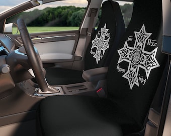 Coptic Cross Car Seat Covers Coptic Designs Carseat Cover Cross gift for Coptic Father Day Gift for a Priest Coptic Friend gift Pack of 2