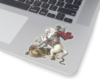 Saint George Sticker Coptic Orthodox Saint Sticker Coptic Saint Icon Vinyl Decal Saint Sticker Waterproof Tumbler Laptop Car Coptic Gift
