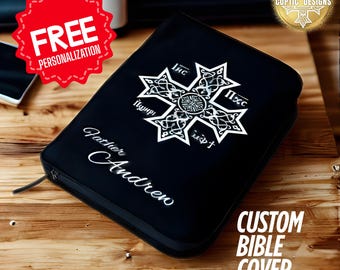Personalized Bible Cover  Liturgy Book Sleeve Christian Book Protector Custom Gift for Pastor Spiritual Book Case Gift Coptic Church Father