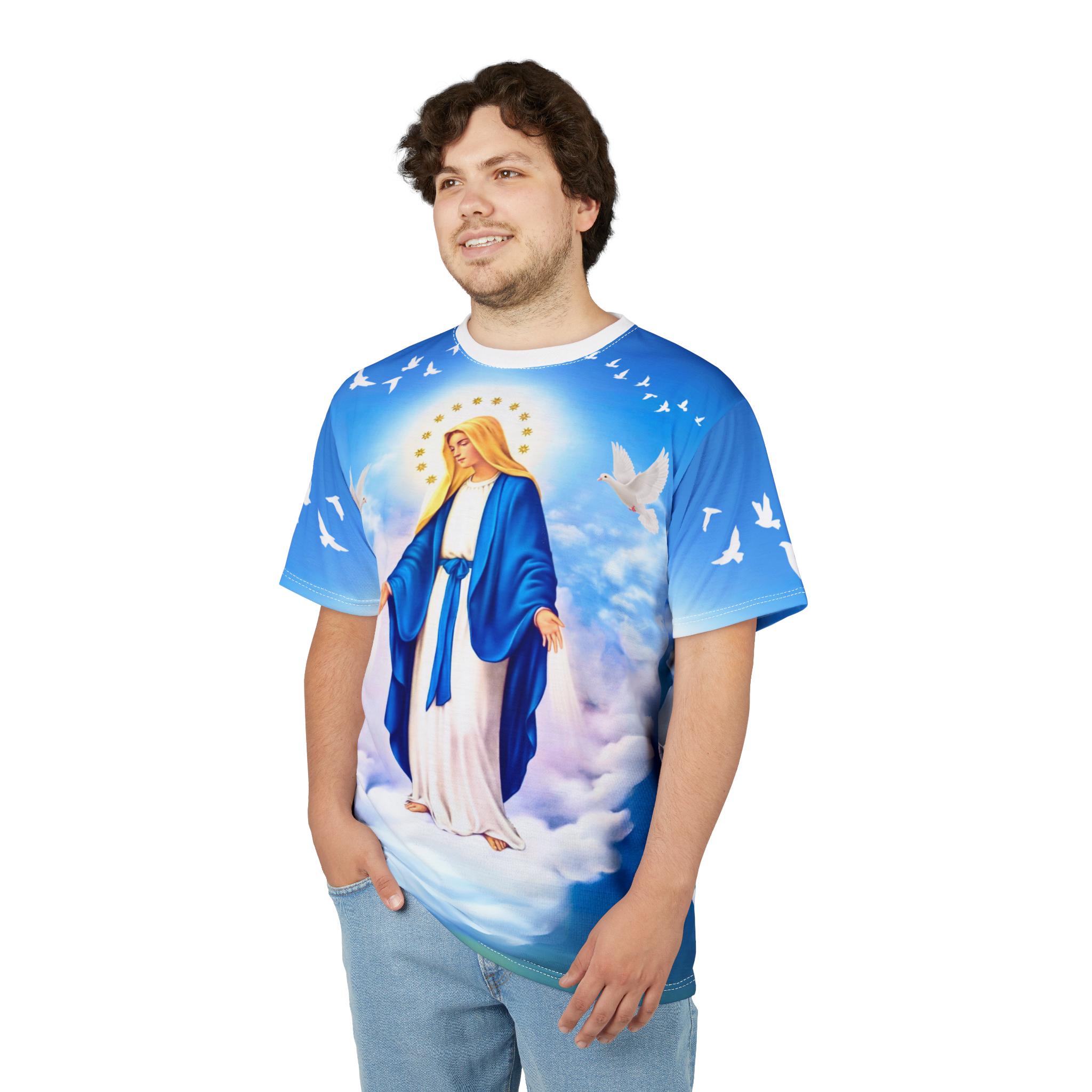 Virgin Mary T-shirt Our Lady of Grace Tshirt Saint Mary Church