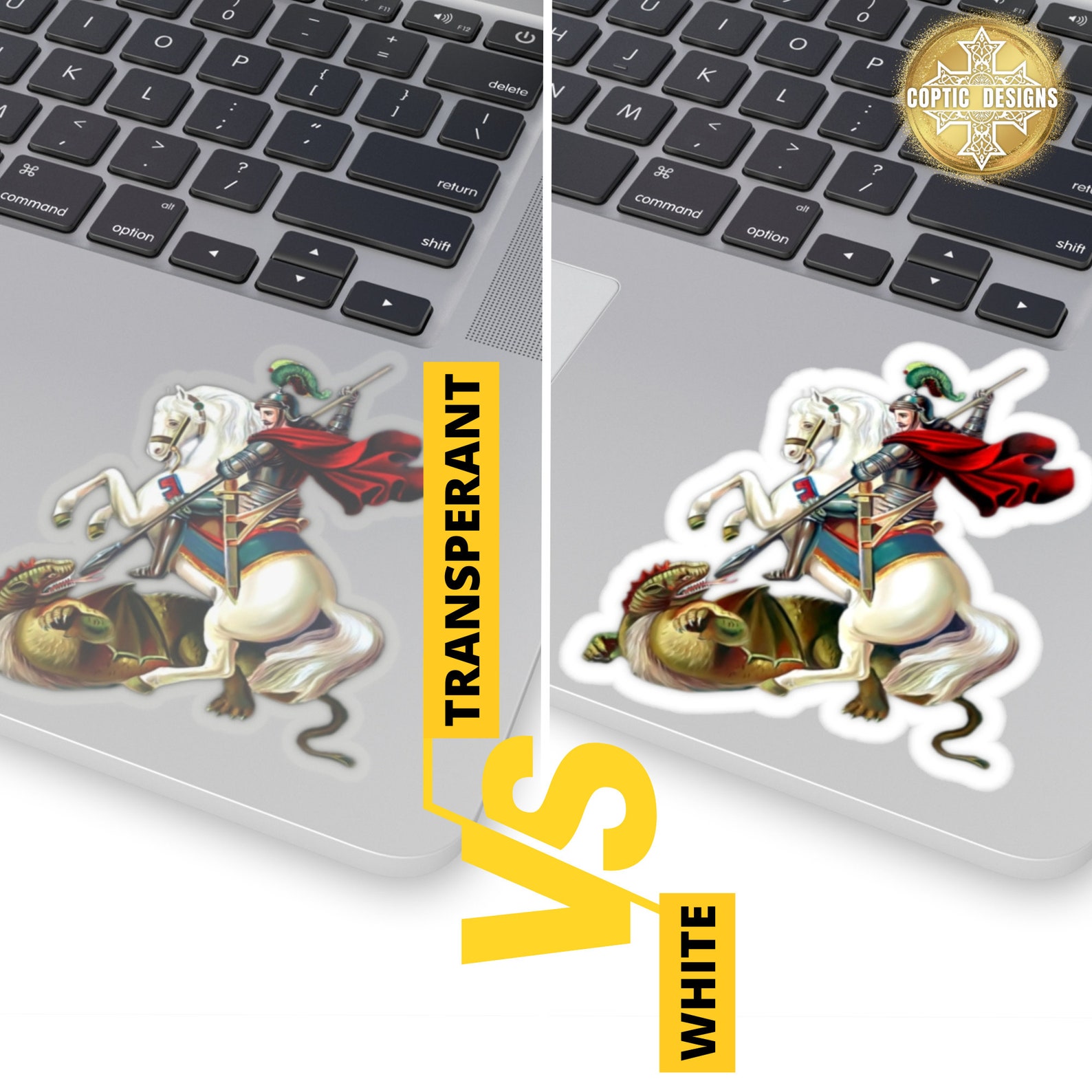 Saint George Sticker Coptic Orthodox Saint Sticker Coptic Saint Icon ...