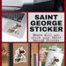 Saint George Sticker Coptic Orthodox Saint Sticker Coptic Saint Icon ...