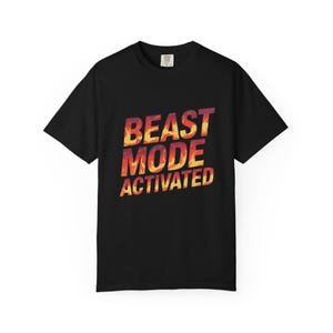 Beast Mode Activated T-Shirt – Unisex Motivational Gym Tee, Fitness Gift, Workout Apparel, Casual Wear