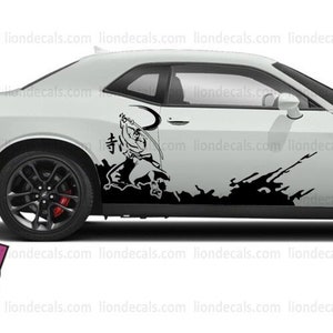 Samurai Car Side Door Decal. Car Side Door Sticker