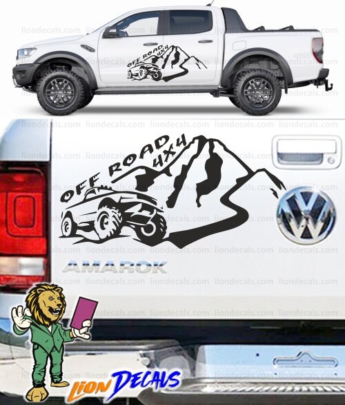 4X4 OFF ROAD DECALS STICKER FORD F-150 CHEVY SILVERADO DODGE RAM TOYOTA  TACOMA