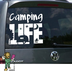Camping Life Caravan Decal. Camp Decals. Caravan Sticker.