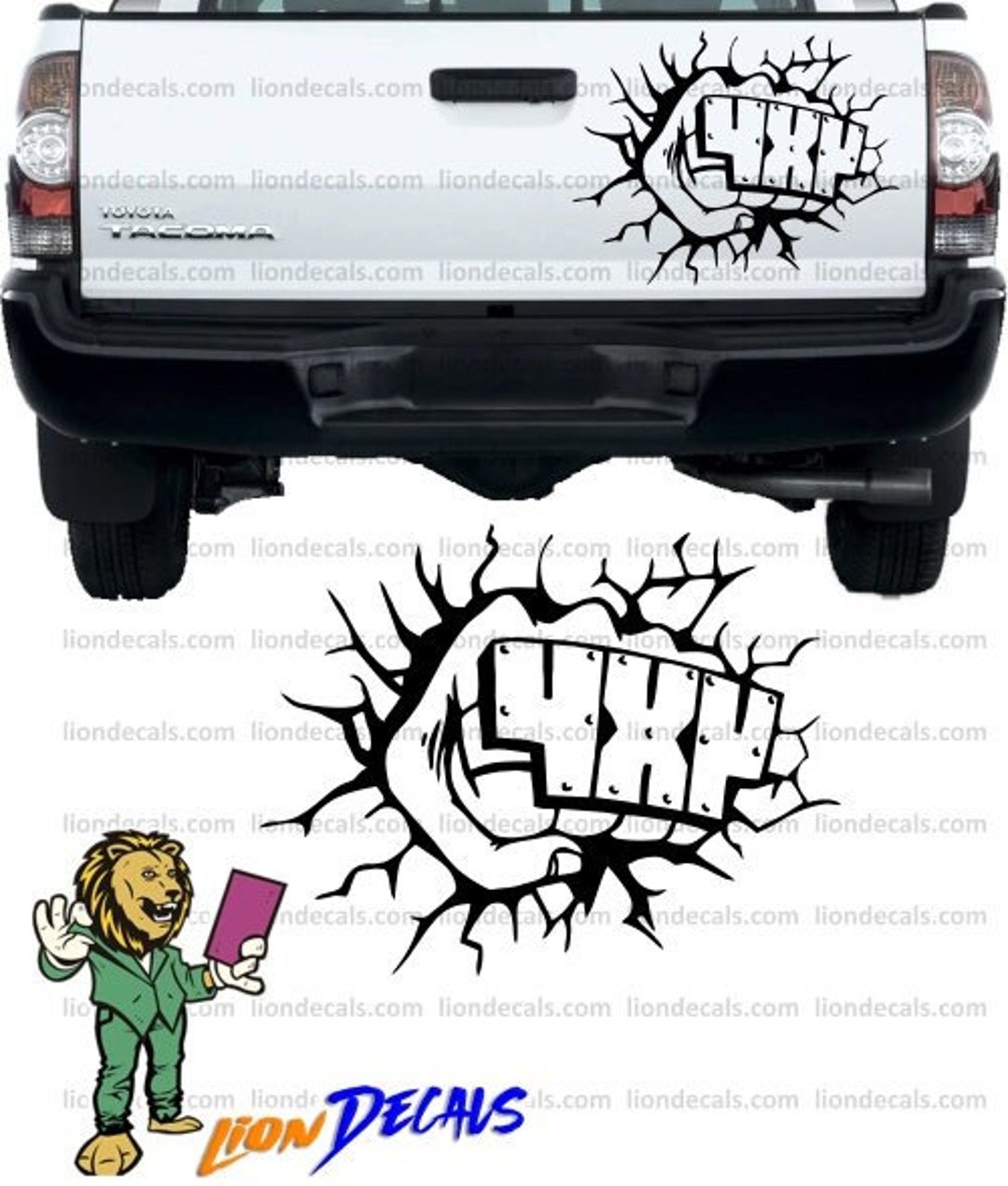 4x4 Punch off Road Pickup Truck Decal. Punch off Road Sticker. 4x4 off ...