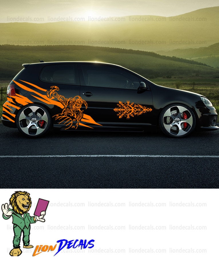 Aufkleber - Gekreuzte Äxte Vikinger Jagt - Sticker Produktbild-Vorschau 3