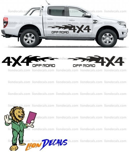 4x4 3 Color Off Road Bedside Vinyl Decals Stickers fits Nissan Titan K –  ROE Graphics and Apparel