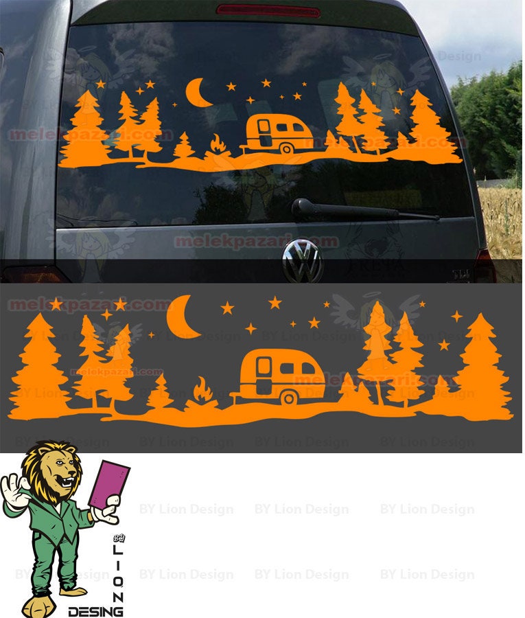 Travel Trailer Decal. Nature Landscape Caravan Sticker. Cam Decals