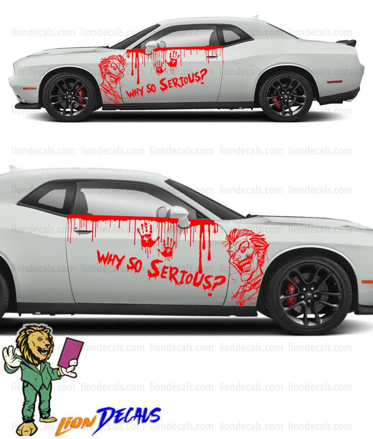 Joker Auto Aufkleber. Joker Blood Autoaufkleber. Joker Vinly Autoaufkleber. Etsy