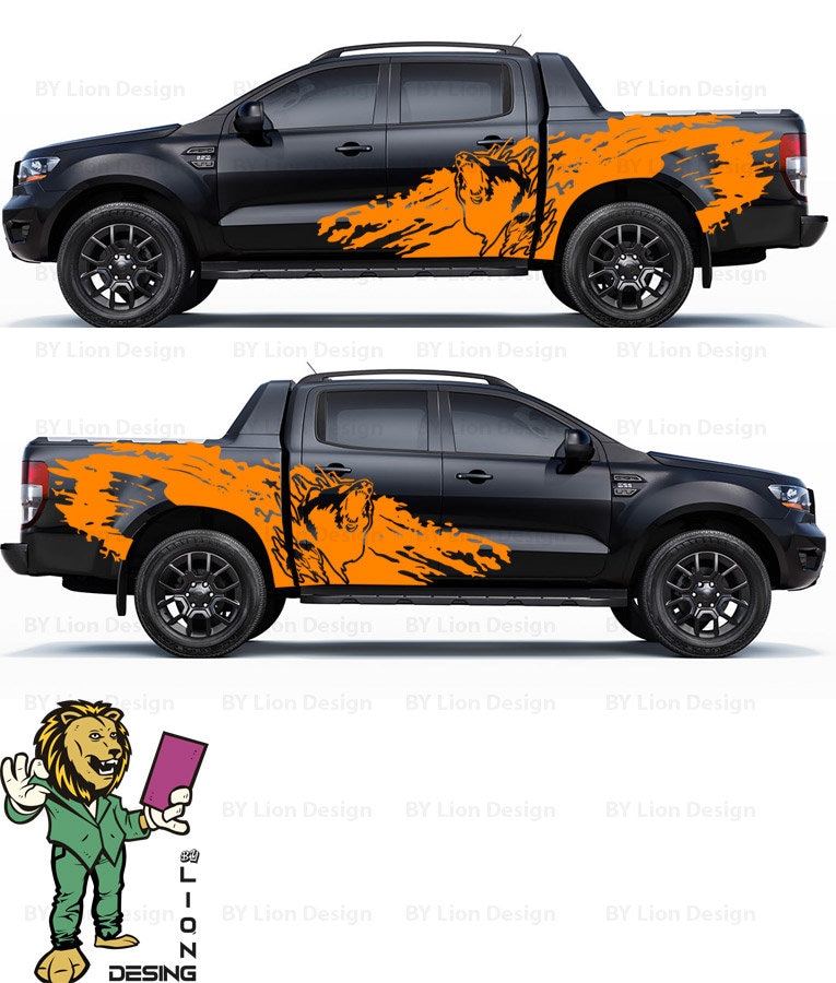 ワイルドベア ピックアップトラック サイドボディ デカール