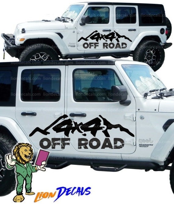 4x4 Mountain off Road Pickup Truck Decal. Mountain off Road
