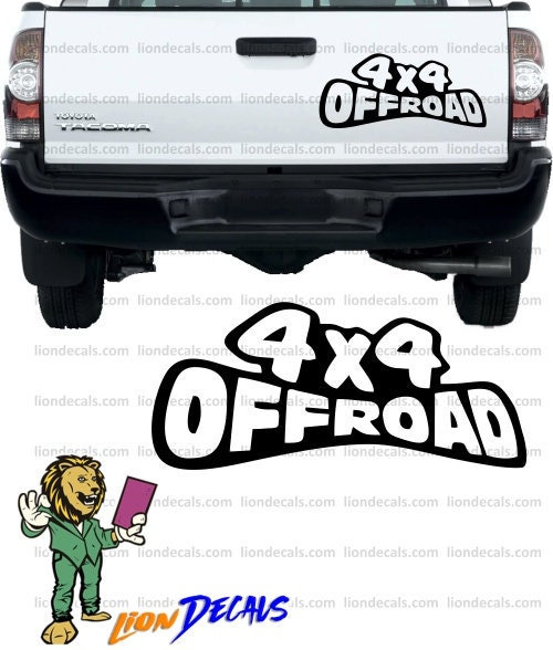 4x4 Vinyl Decal Sticker Set Of 2 Off Road Truck 10” - Foto 4