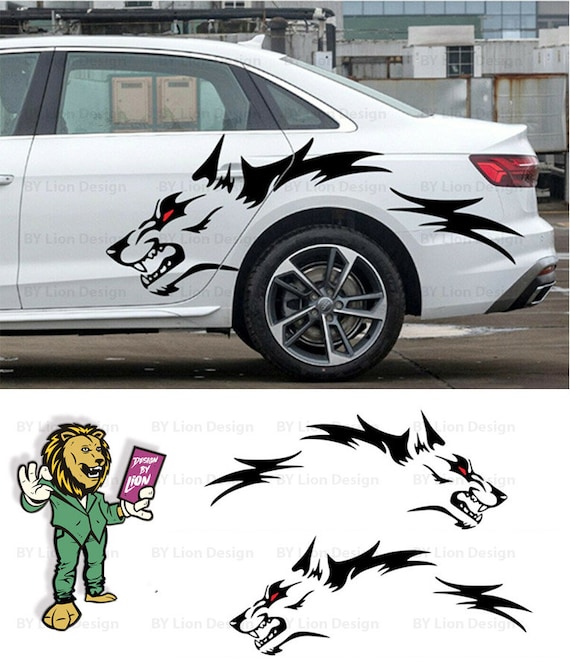 Buy Wolf Fender Top Side Trunk Car Sticker Wolf Car Decal Wild