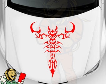 Adesivo Auto Scorpione – INDIGOS UG Tuning, 70x46 Cm, Argento Lucido, Pellicola Vinile Per Carrozzeria E Vetri, Decorazione Auto