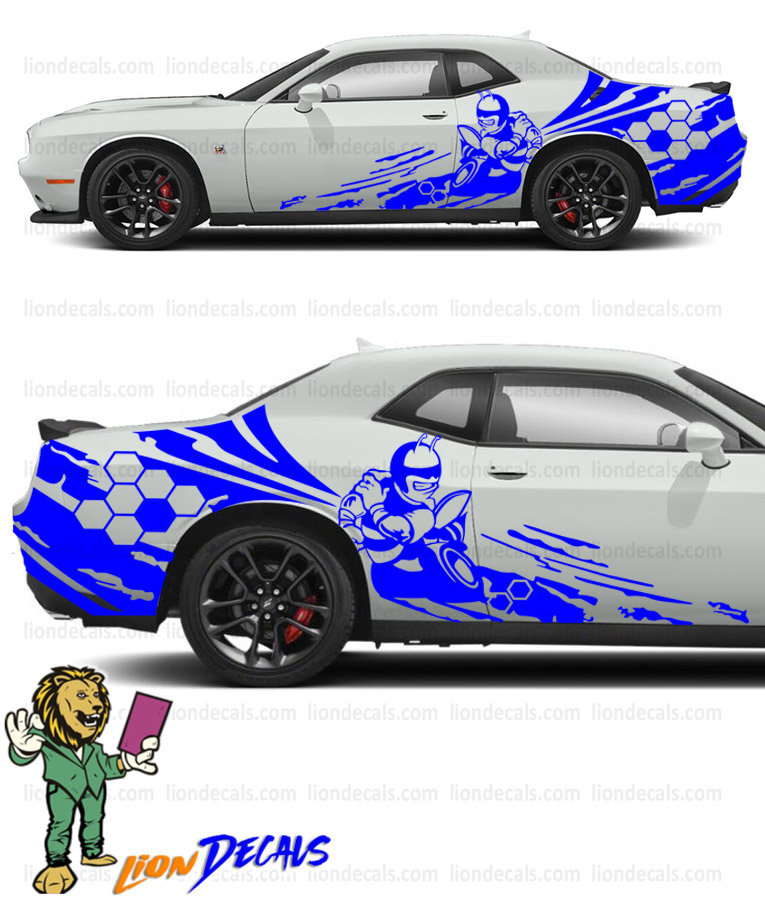 Scat Pack Bee Honeycomb Car Side Decal. Car Decal. Mustang