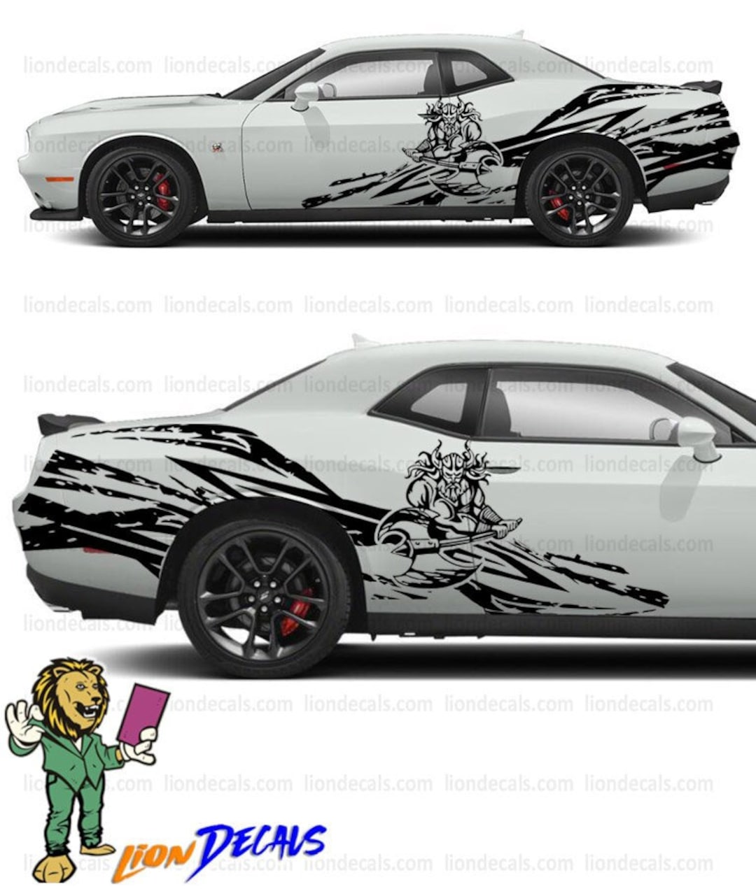 Viking Warrior Car Decal: Side Door Fender Sticker - Etsy