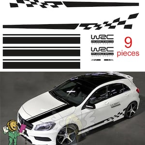 9 Piece Car Racing Strip Skin Decal. Racing Car Sticker