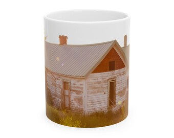 Abandoned House Ceramic Mug: Spooky Halloween Decor