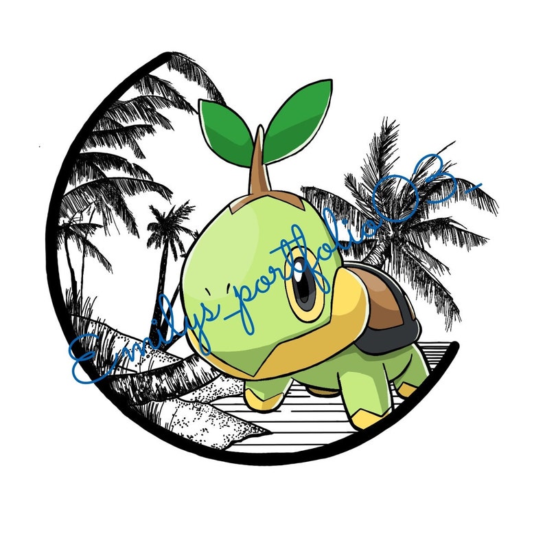 Turtwig Tattoo Design Etsy