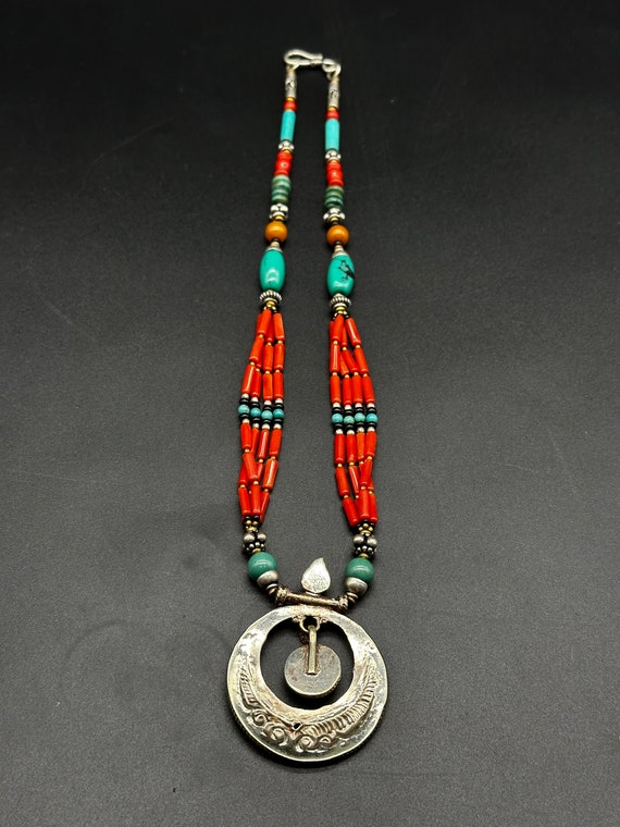 Vintage Tibetan Style Multi String Mix Beads, Tur… - image 6