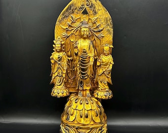 古いアンティークのモンゴルの青銅の金の輝く仏像 - Etsy 日本