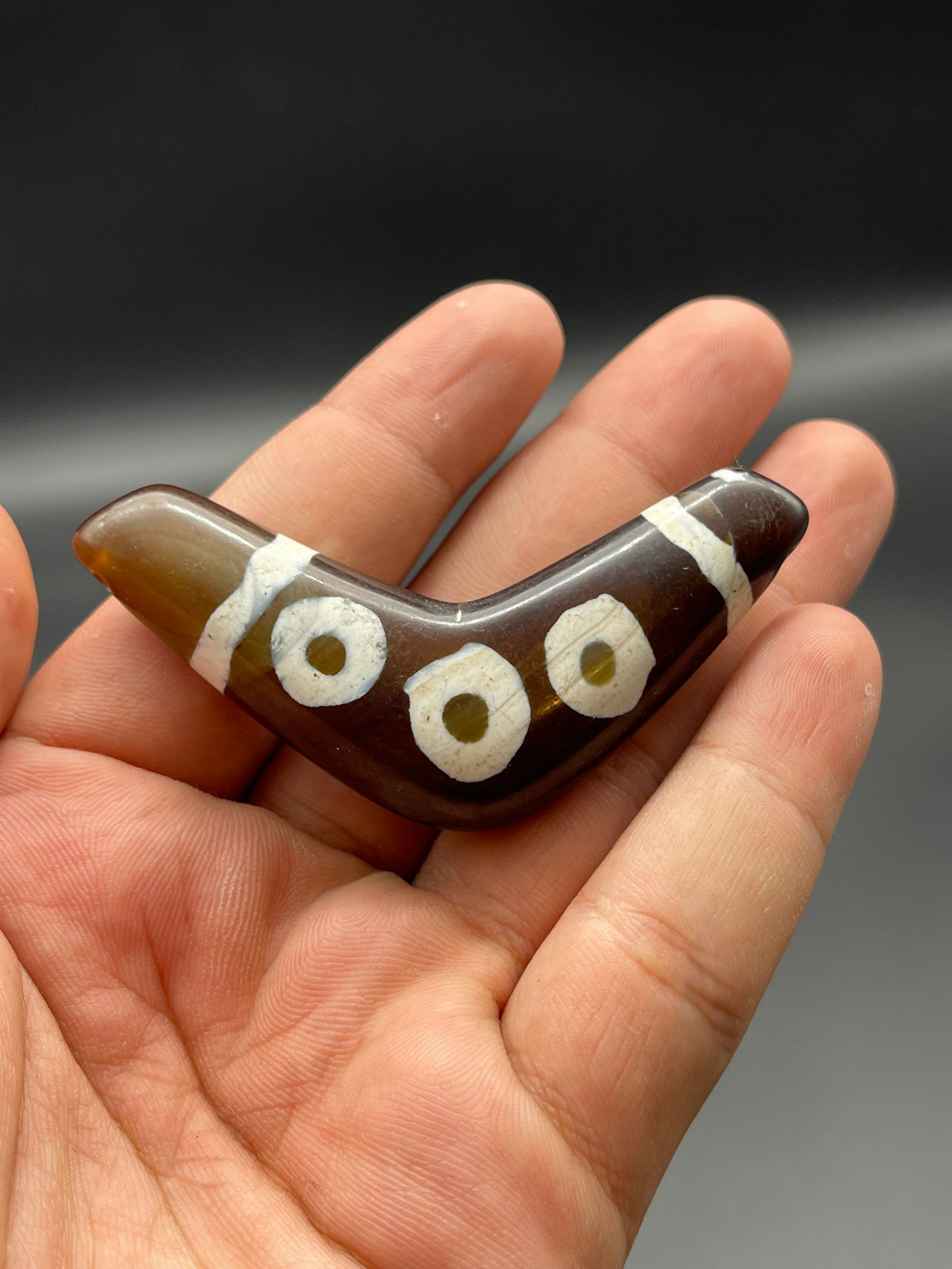 Unique Shape Old Dzi Beads, 6 Eye Dzi Beads, Buddhist Beads - Etsy