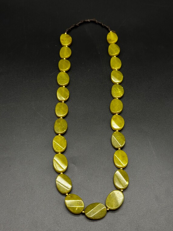 Very Beautiful Natural Jade Beads Mala Necklace - image 4