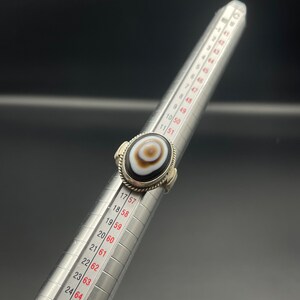 Gammal afghansk silverring med gammal sulemani aqeeq agat, gammal handgjord afghansk ring bild 7
