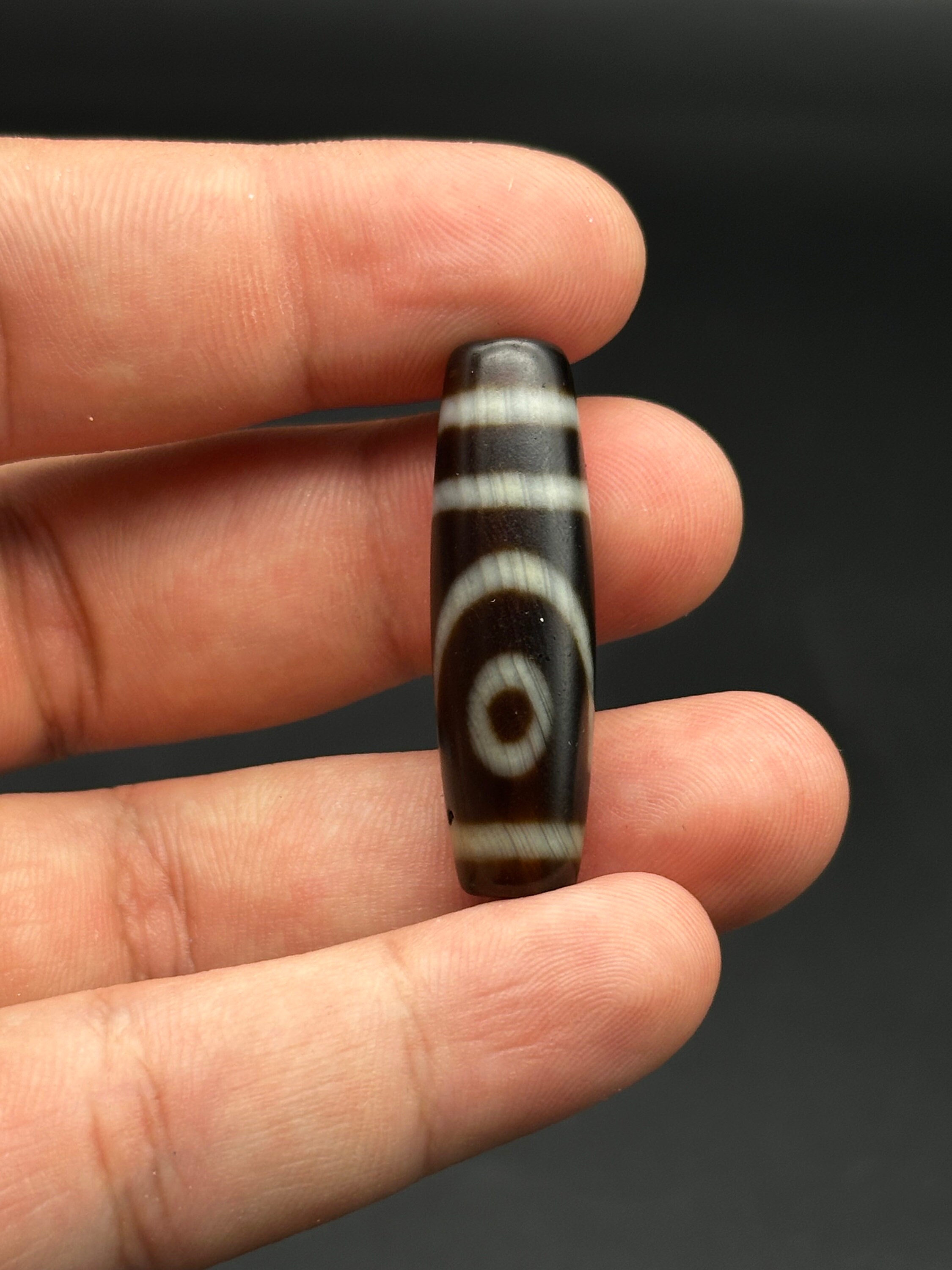 Authentic Old Collectible 2 Eye Tibetan Dzi Beads, Tibetan