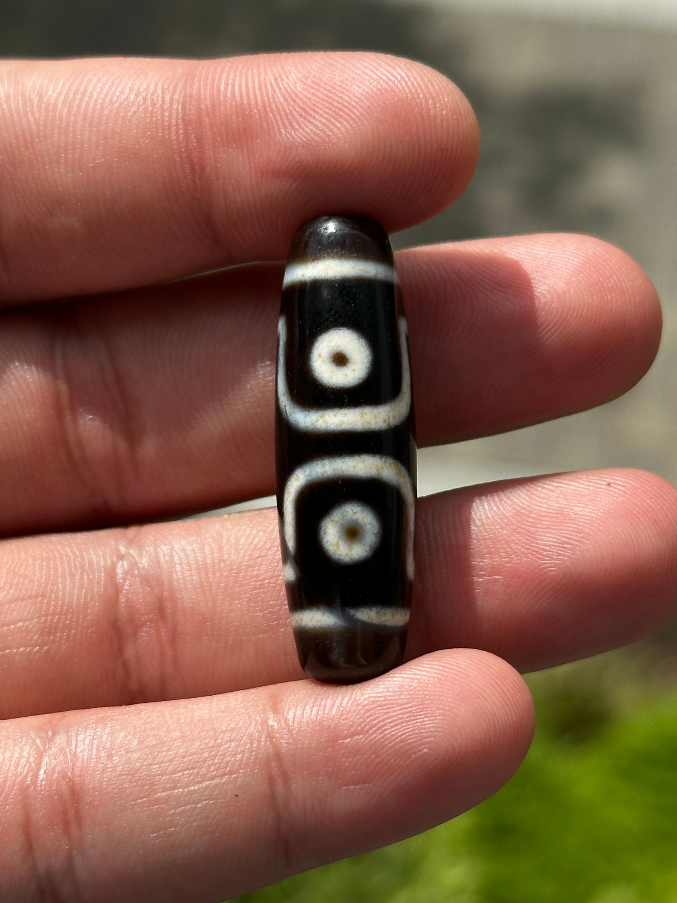 Authentic Old Collectible Tibetan Buddhist 7 Eye Dzi Beads, Old