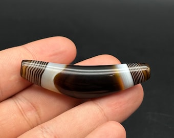 希少な古代縞瑪瑙石ビーズ（縞模様、完璧な状態） - Etsy 日本