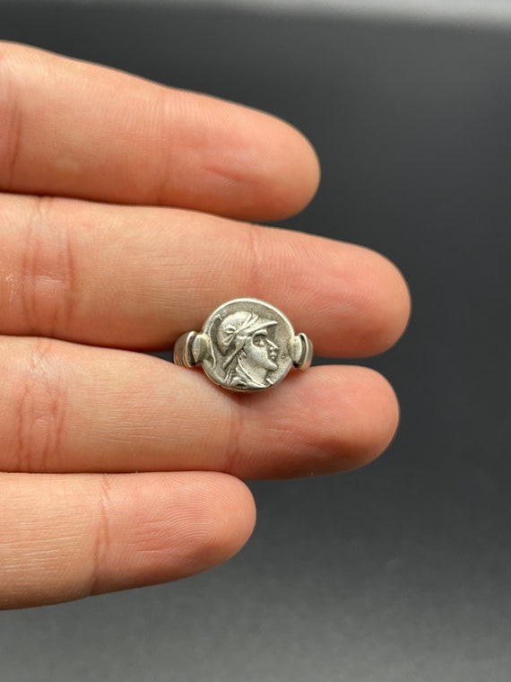 Ancient Coin of INDO-GREEK Silver Coin Ring, Unis… - image 2