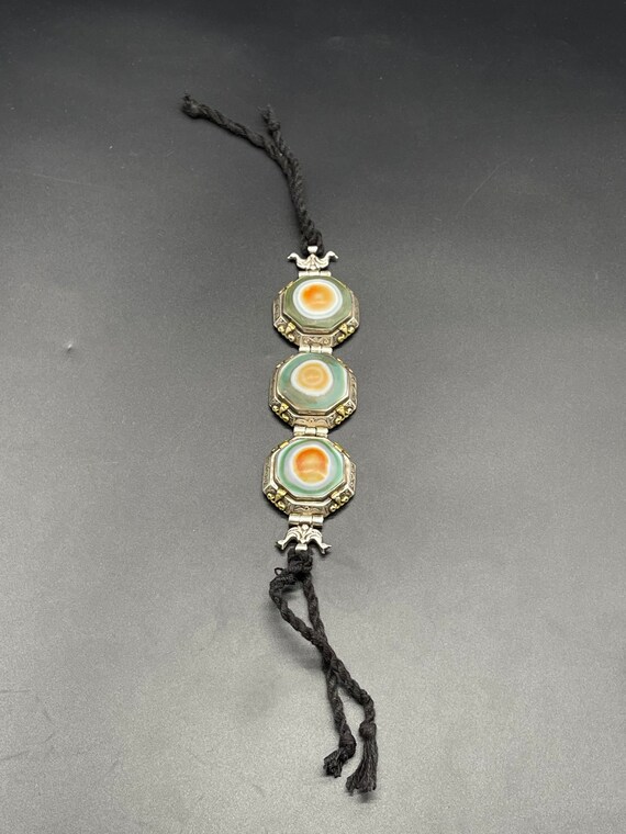 Vintage Afghani Upper Arm Armlet With Eye Beads - image 7