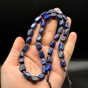 Wonderful Natural Blue Lapis Lazuli Beads Necklace From Bamiyan City Afghanistan