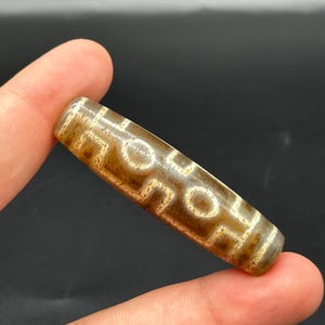 Authentische 4-Augen Achat Perlenkette, Drachenauge Amulett, tibetischer Schutzstein, spiritueller Talisman Schmuck