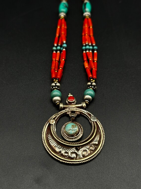 Vintage Tibetan Style Multi String Mix Beads, Tur… - image 5