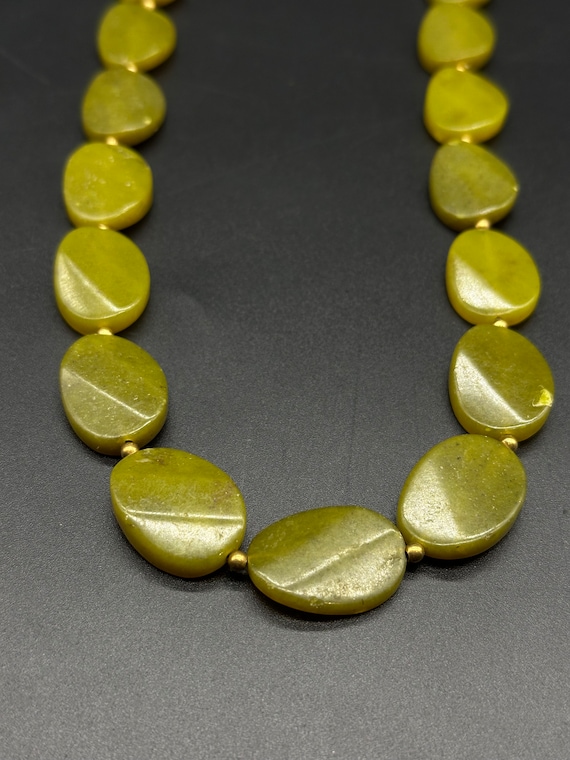 Very Beautiful Natural Jade Beads Mala Necklace - image 5
