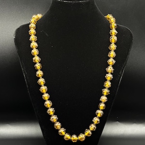 Old Ancient Yellow Colour Venetian Trade Beads Necklace