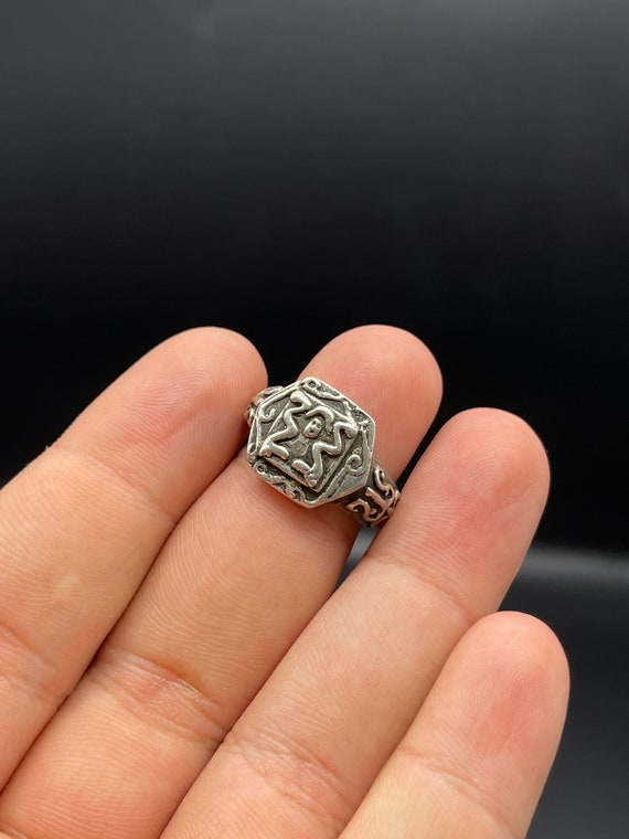 古い　シルバー　指輪 50GRAMSOFSILVER |古いイスタンブールの指輪-オリエンタルな模様と