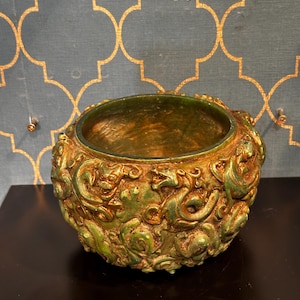 Antique Chinese Green Jade Bowl, Hand Carved Dragon & Floral Motif, Natural Jade Stone, Rare Collectible Home Decor