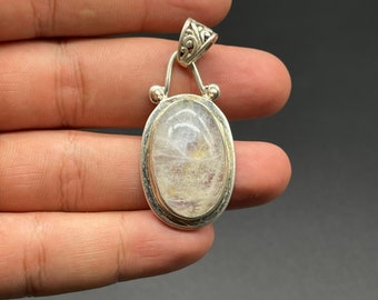 Ciondolo In Argento Sterling 925 Donna Con Pietra Naturale - Forma Ovale 6x8 Mm, Gioiello Fatto A Mano, Regalo Elegante - 3