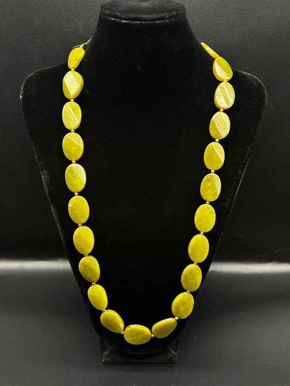 Very Beautiful Natural Jade Beads Mala Necklace - image 2