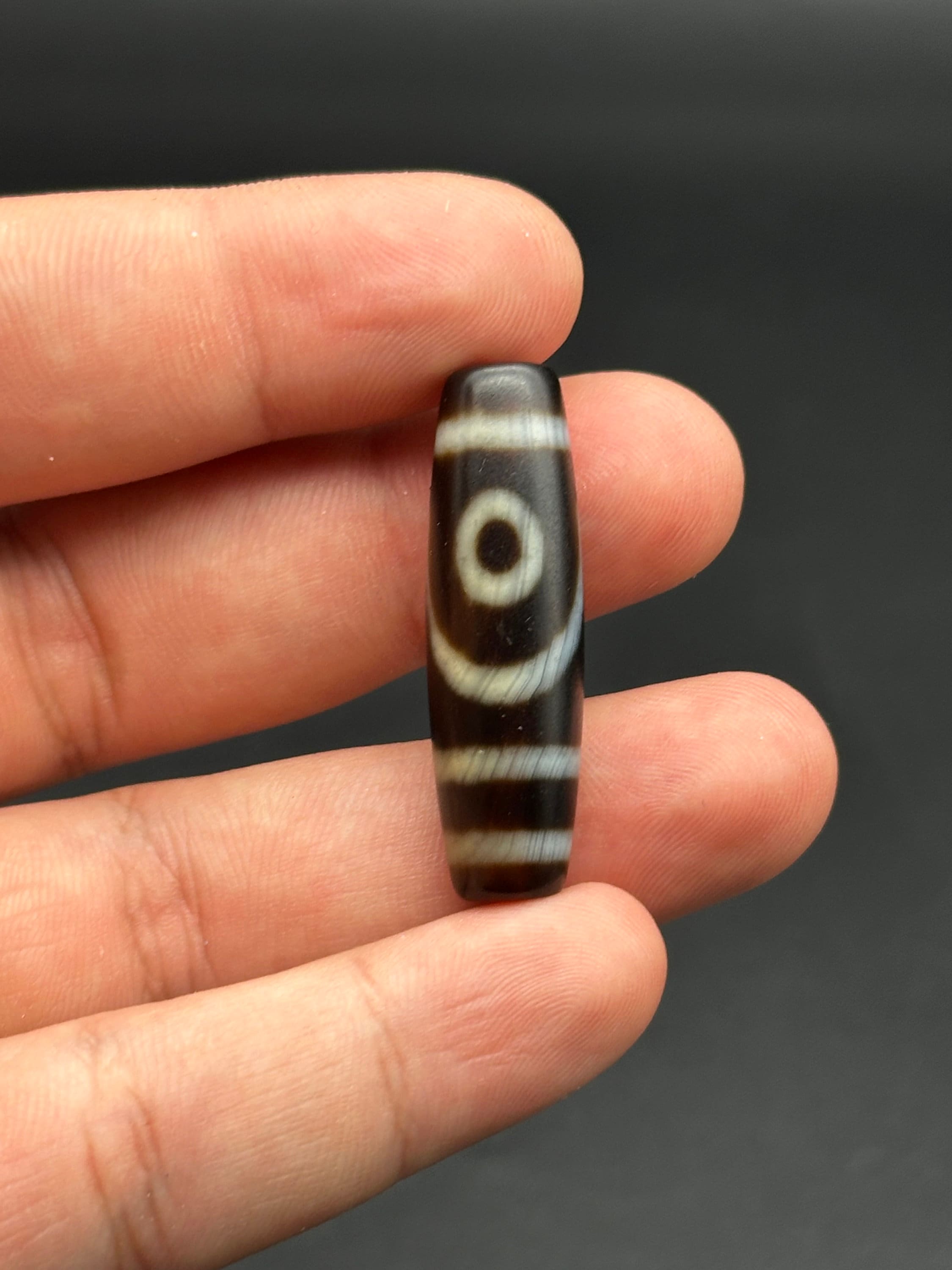 Authentic Old Collectible 2 Eye Tibetan Dzi Beads, Tibetan