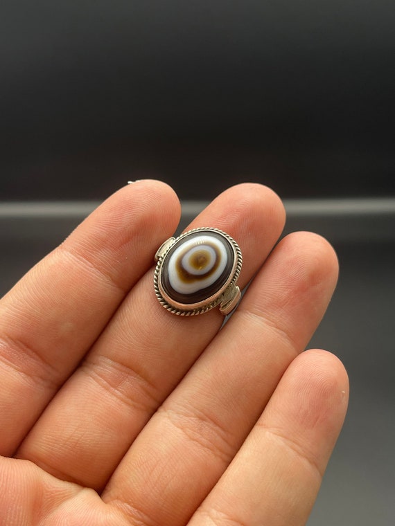 Old Afghani Silver Ring With Old Sulemani Aqeeq Agate, Old Handmade Afghani Ring