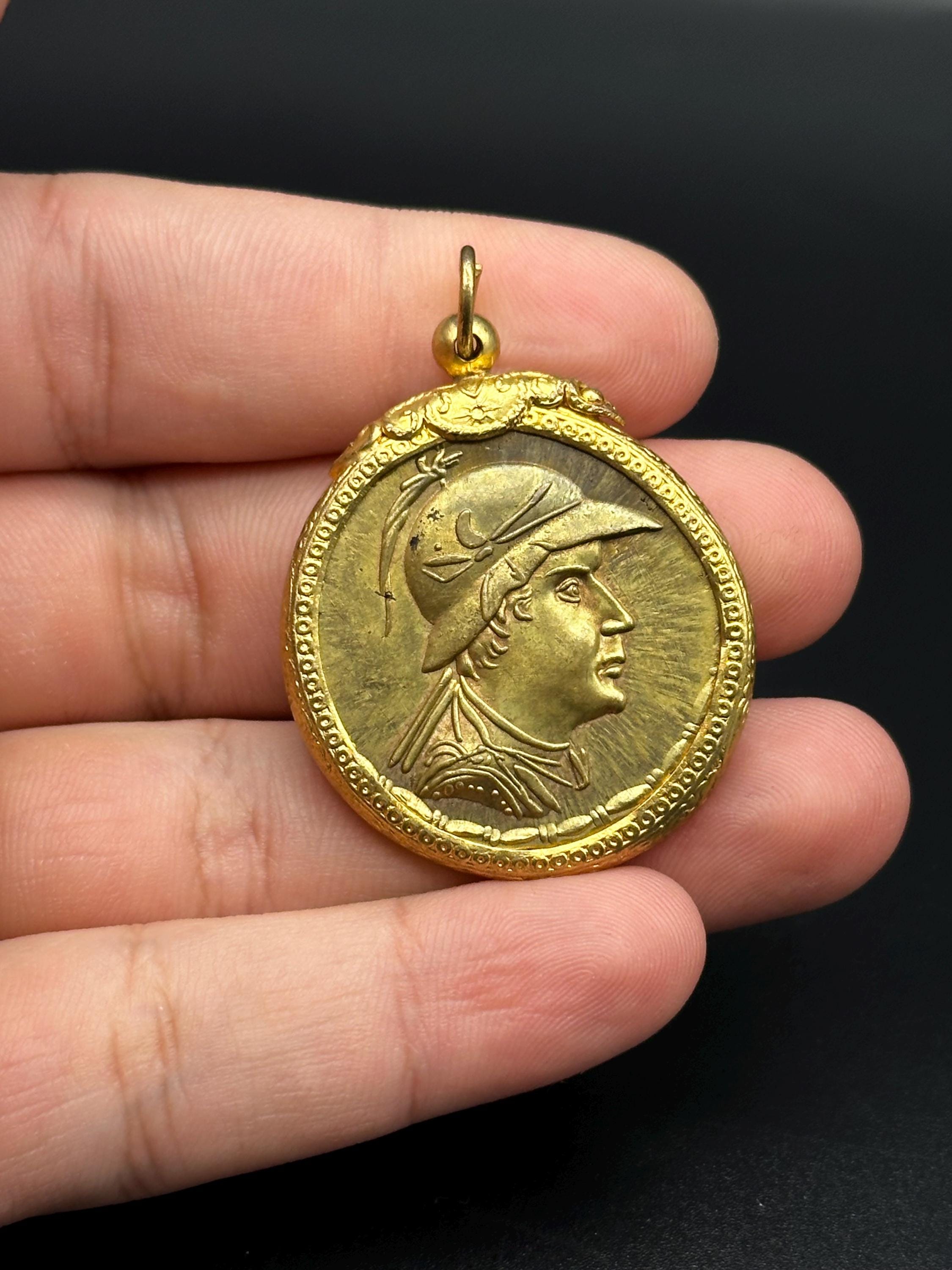 状態良好な、金メッキを施した古い本物のバクトリア純銀貨 - Etsy 日本
