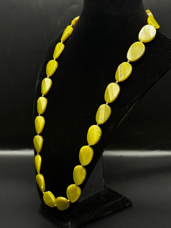 Very Beautiful Natural Jade Beads Mala Necklace - image 3